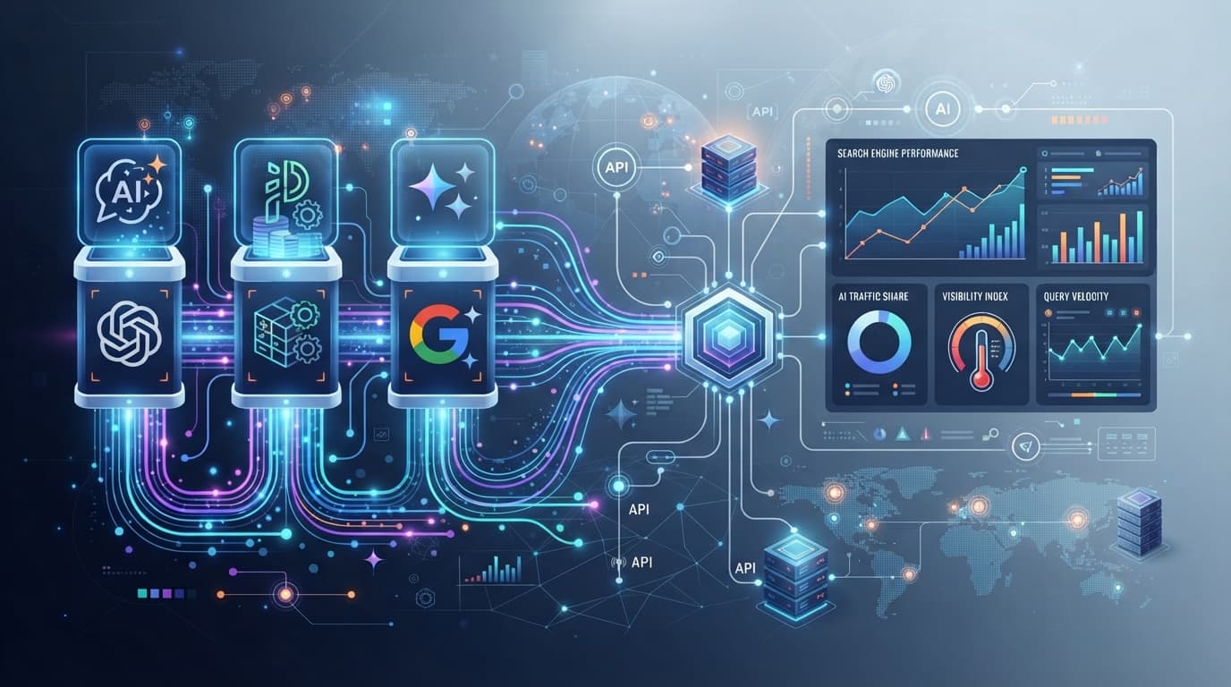 AI 검색 가시성과 GEO 도구 가격 및 엔진 구성을 비교한 그래픽